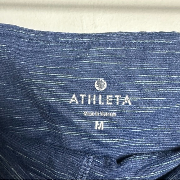 Athleta Striated Revelation Tight Blue Striped Leggings - Picture 4 of 7